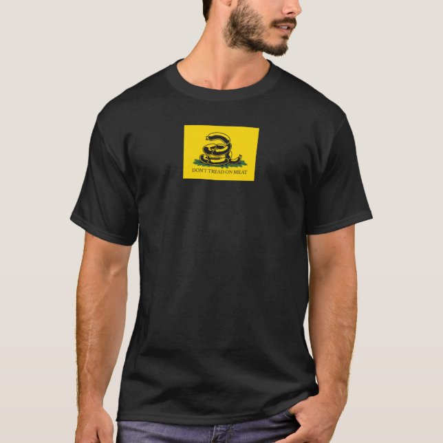 Camiseta Não pise na carne engraçada, paródia de bandeira G (Frente)