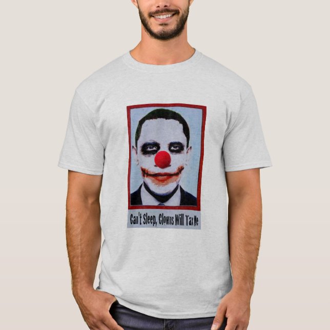 Camiseta Não pode dormir palhaço de Obama (Frente)