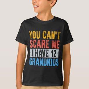 Camiseta Não pode me assustar, tenho 12 netos, avô engraçad