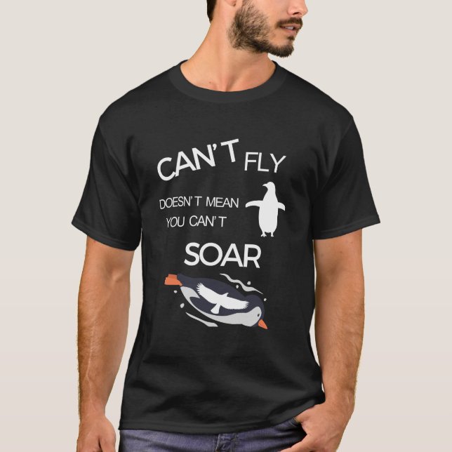 Camiseta Não pode voar não significa que não pode soar (Frente)