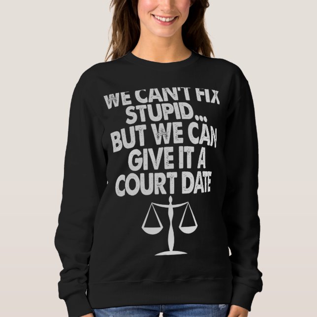 Camiseta Não podemos consertar a data da corte estúpida. (Frente)