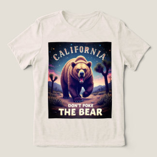 Camiseta Não Põe o Urso na Califórnia na Bandeira Tee