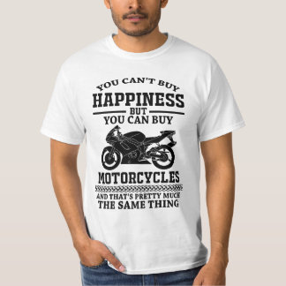 Camiseta Não posso Comprar a felicidade, mas motocicletas
