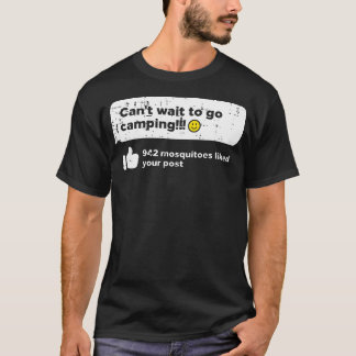 Camiseta Não Posso Esperar Ir Acampar Mosquitos Barraca Mul
