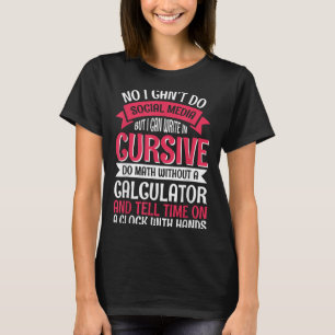 Camiseta Não posso fazer mídia social, mas posso escrever e