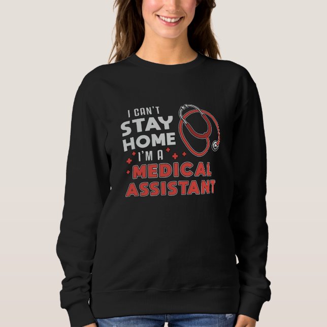Camiseta Não posso ficar em casa assistente médico enfermei (Frente)