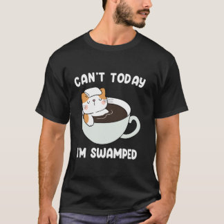 Camiseta Não posso hoje, estou sobrecarregado Gato sarcásti