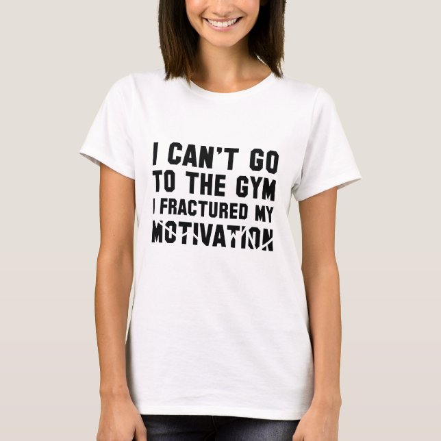Camiseta Não posso ir à academia (Frente)
