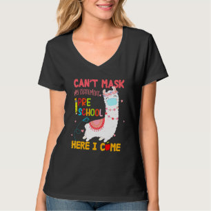 Camiseta Não Posso Mascarar A Minha Pré-Escola De Entusiasm