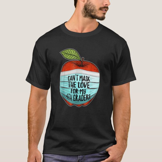 Camiseta Não posso mascarar meu amor pelos meus quatro alun (Frente)