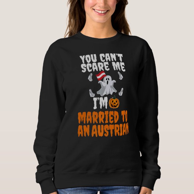 Camiseta Não posso me assustar casado com a Áustria assusta (Frente)