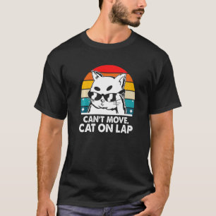 Camiseta Não Posso Mover Gato no Gato de Colo WFH Gatito Tr