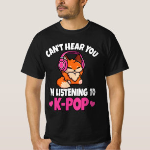 Camiseta Não posso ouvi-lo, estou ouvindo o Pop