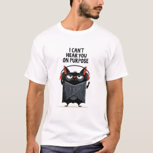 Camiseta Não Posso Ouvir Você De Propósito Presente Diverti