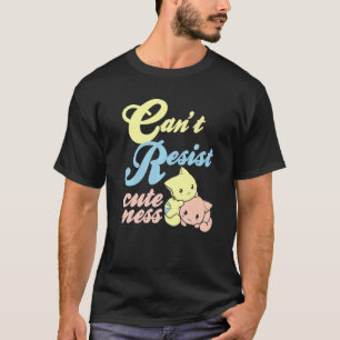 Camiseta Não Posso Resistir à Cuteness Gato Retro Fofa Pres