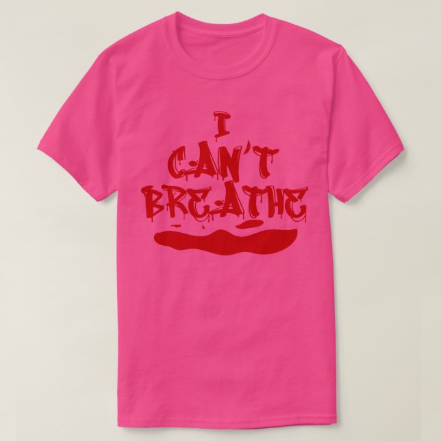 Camiseta Não Posso Respirar A Marcha Do Protesto (Frente do Design)