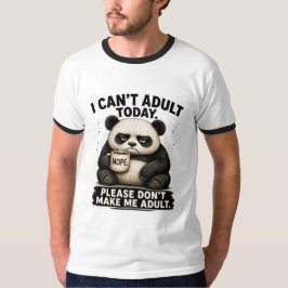 Camiseta Não Posso Ser Adulta Hoje – Café Sarcástico Panda 