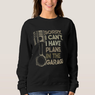 Camiseta Não posso, tenho planos na garagem do carro moto M