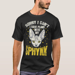 Camiseta Não posso ter planos com Gato de Pet de Sphynx Kit