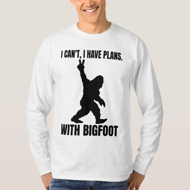 Camiseta Não posso ter planos com Pé Grande (Frente)