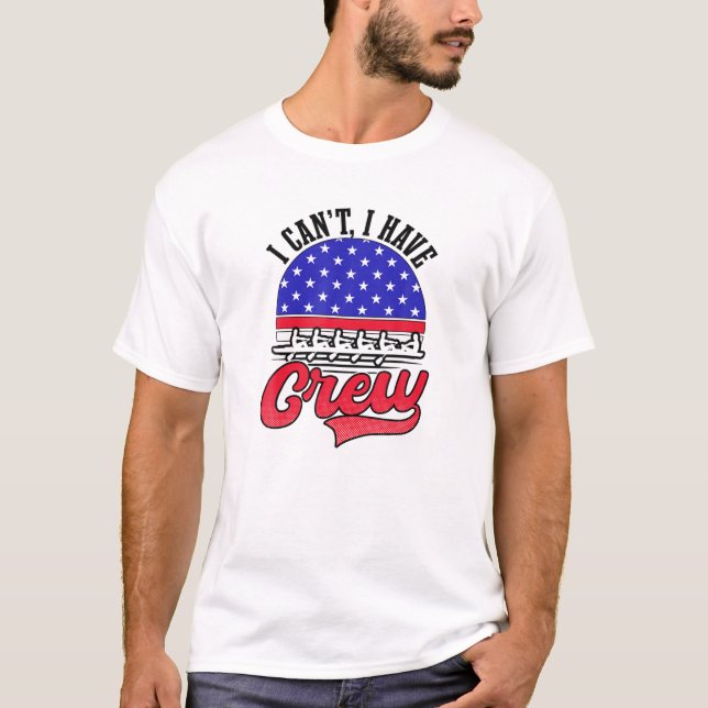 Camiseta Não posso ter tripulação de Design (Frente)