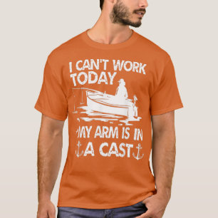 Camiseta Não Posso Trabalhar Hoje Meu Braço Está Em Um Peix