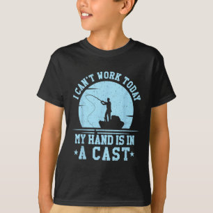 Camiseta Não Posso Trabalhar Hoje Meu Braço Está Em Um Peix