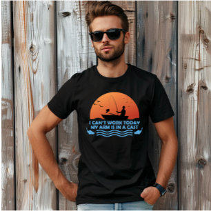 Camiseta Não posso trabalhar hoje, meu braço está em uma na