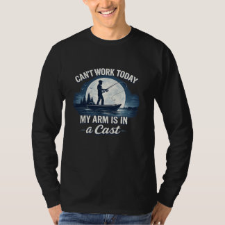 Camiseta Não Posso Trabalhar Hoje – Meu Braço Está Engessad
