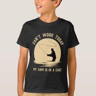 Camiseta Não Posso Trabalhar Hoje Meu Braço Está Engessado