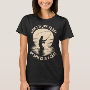 Camiseta Não Posso Trabalhar Hoje Meu Braço Está Num Gesso 