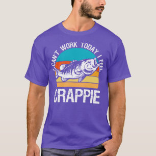 Camiseta Não Posso Trabalhar Hoje Sinto-Me Engraçado Pescar