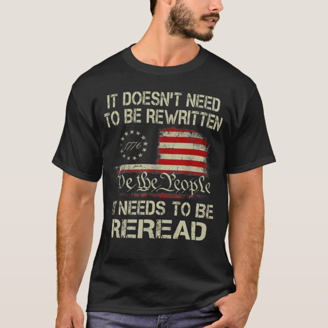 Camiseta Não precisa ser Constituição Reescrita Nós... (Frente)