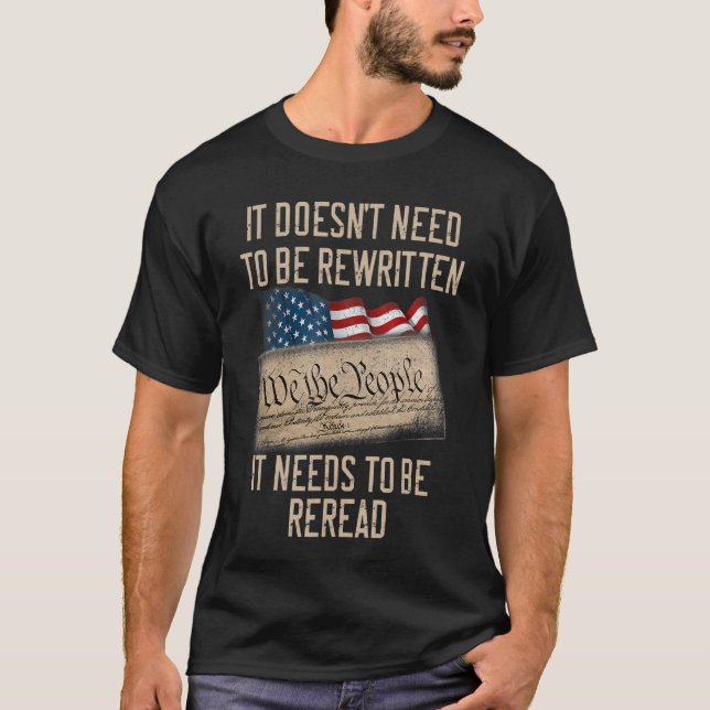 Camiseta Não precisa ser reescrito. Precisa ser Rer (Frente)