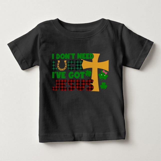 Camiseta Não preciso de sorte, tenho Jesus (Frente)