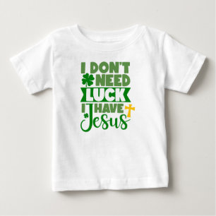 Camiseta Não preciso de sorte, tenho Jesus