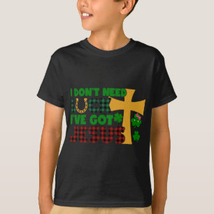 Camiseta Não preciso de sorte, tenho Jesus