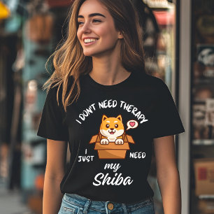Camiseta Não preciso de terapia, só preciso da minha Shiba
