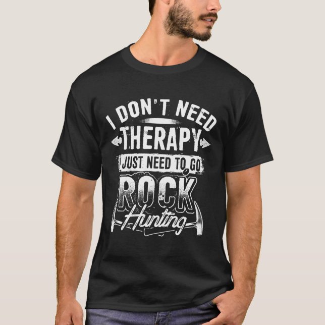 Camiseta Não Preciso De Terapia Só Preciso De Caça De Rock (Frente)