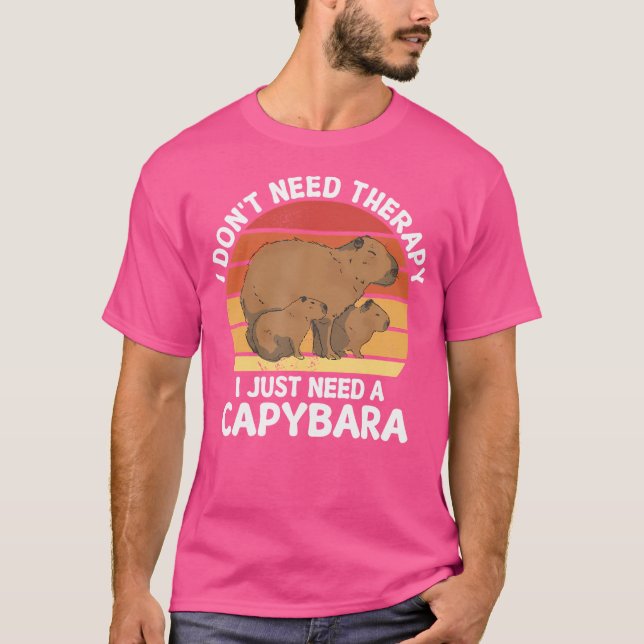 Camiseta Não Preciso De Terapia Só Preciso De Capybara Capy (Frente)