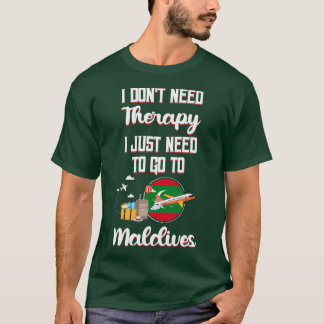 Camiseta Não Preciso De Terapia Só Preciso De Ir Às Maldiva