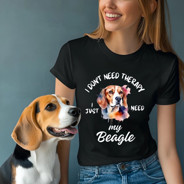 Camiseta Não preciso de terapia, só preciso do meu beagle (Criador carregado)