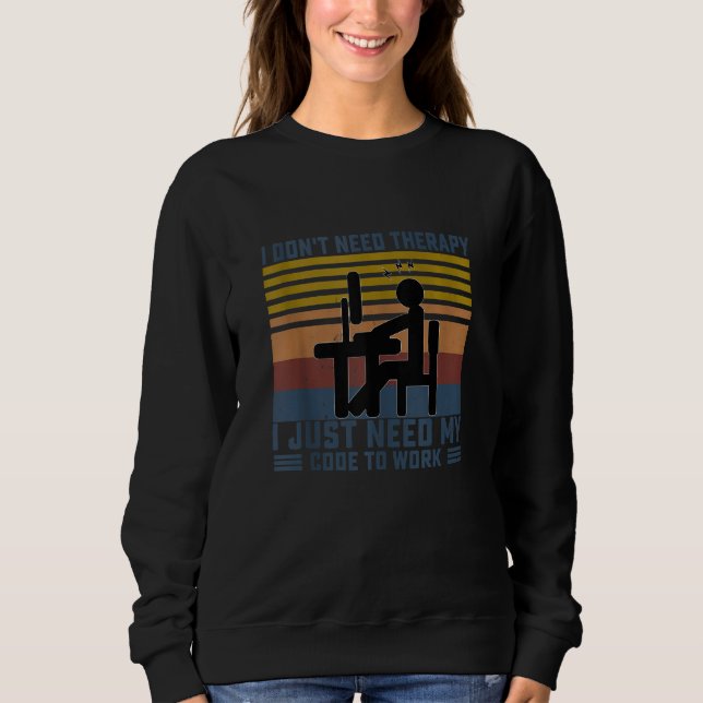 Camiseta Não preciso de terapia, só preciso do meu código p (Frente)