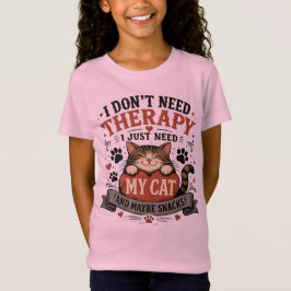 Camiseta Não Preciso de Terapia, Só Preciso do Meu Gato