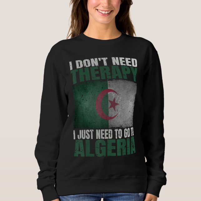 Camiseta Não preciso de terapia, só preciso ir à Argélia (Frente)