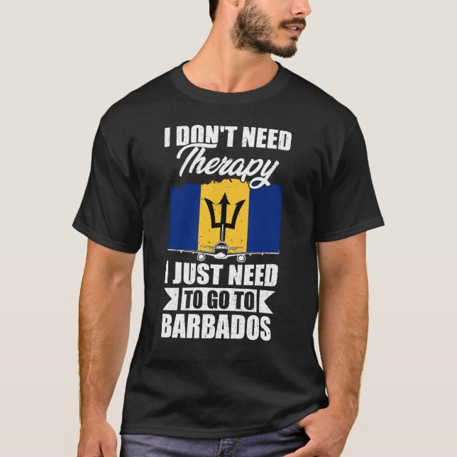 Camiseta Não preciso de terapia, só preciso ir a Barbados (Frente)