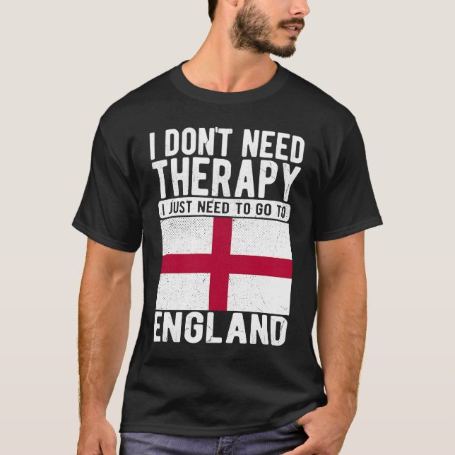 Camiseta Não preciso de terapia, só preciso ir para a Ingla (Frente)