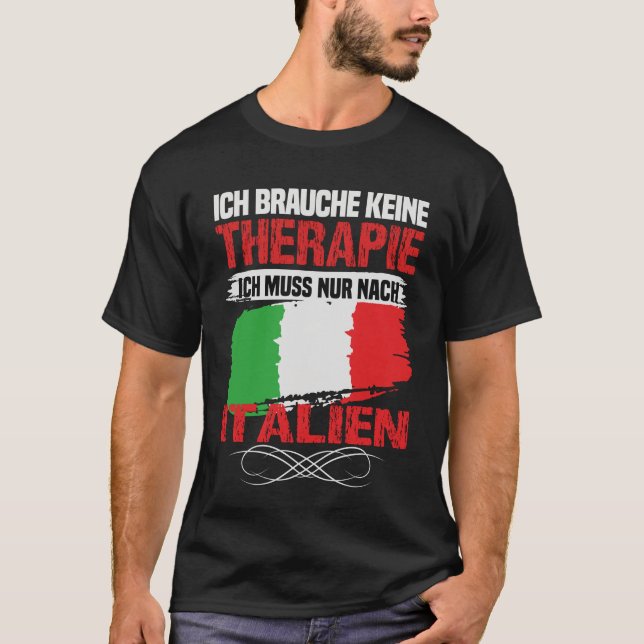 Camiseta Não preciso de terapia, só preciso ir para a Itáli (Frente)