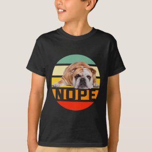 Camiseta Não preguiçoso buldogue inglês amante de cães dono