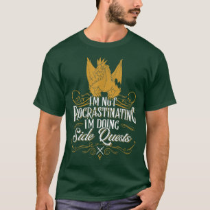 Camiseta Não Procrastinando O Lado Enche Engraçado Gamer Dr